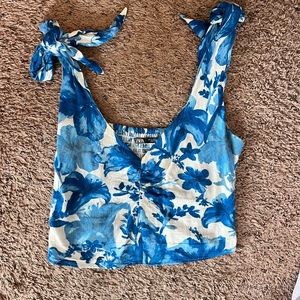 Zara floral crop top